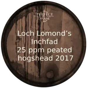 Loch Lomond’s Inchfad 25 ppm peated hogshead 2017
