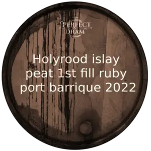 Holyrood islay peat 1st fill ruby port barrique 2022